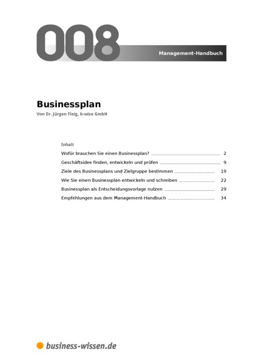 business plan schreiben anleitung zum