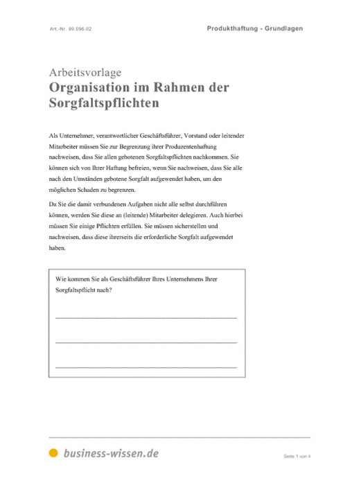 Produkthaftung Download businesswissen.de