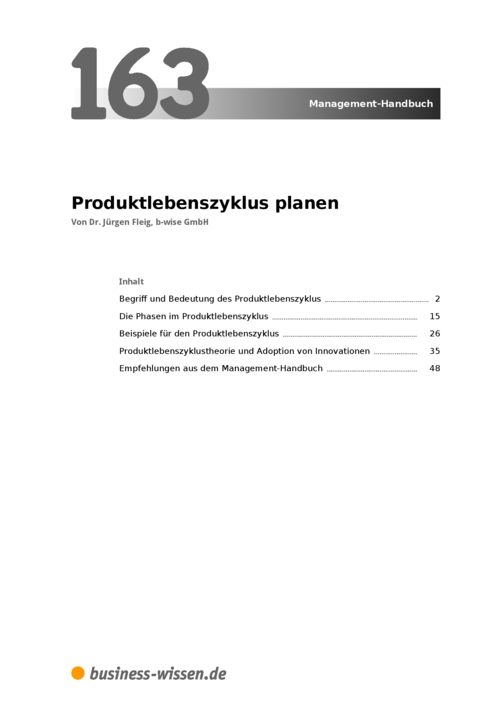 Produktlebenszyklus planen – Download – business-wissen.de
