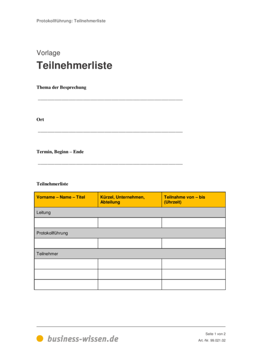 Protokollführung - Kapitel 021 - business-wissen.de