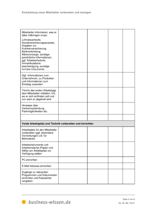 Einarbeitung neuer Mitarbeiter - Management-Handbuch ...