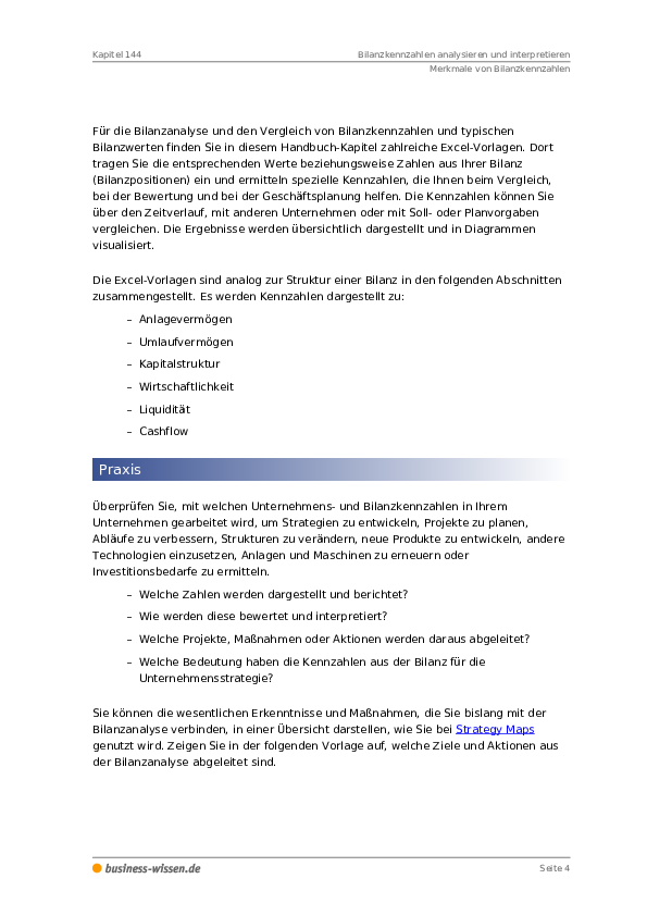 interpretation von bilanzkennzahlen
