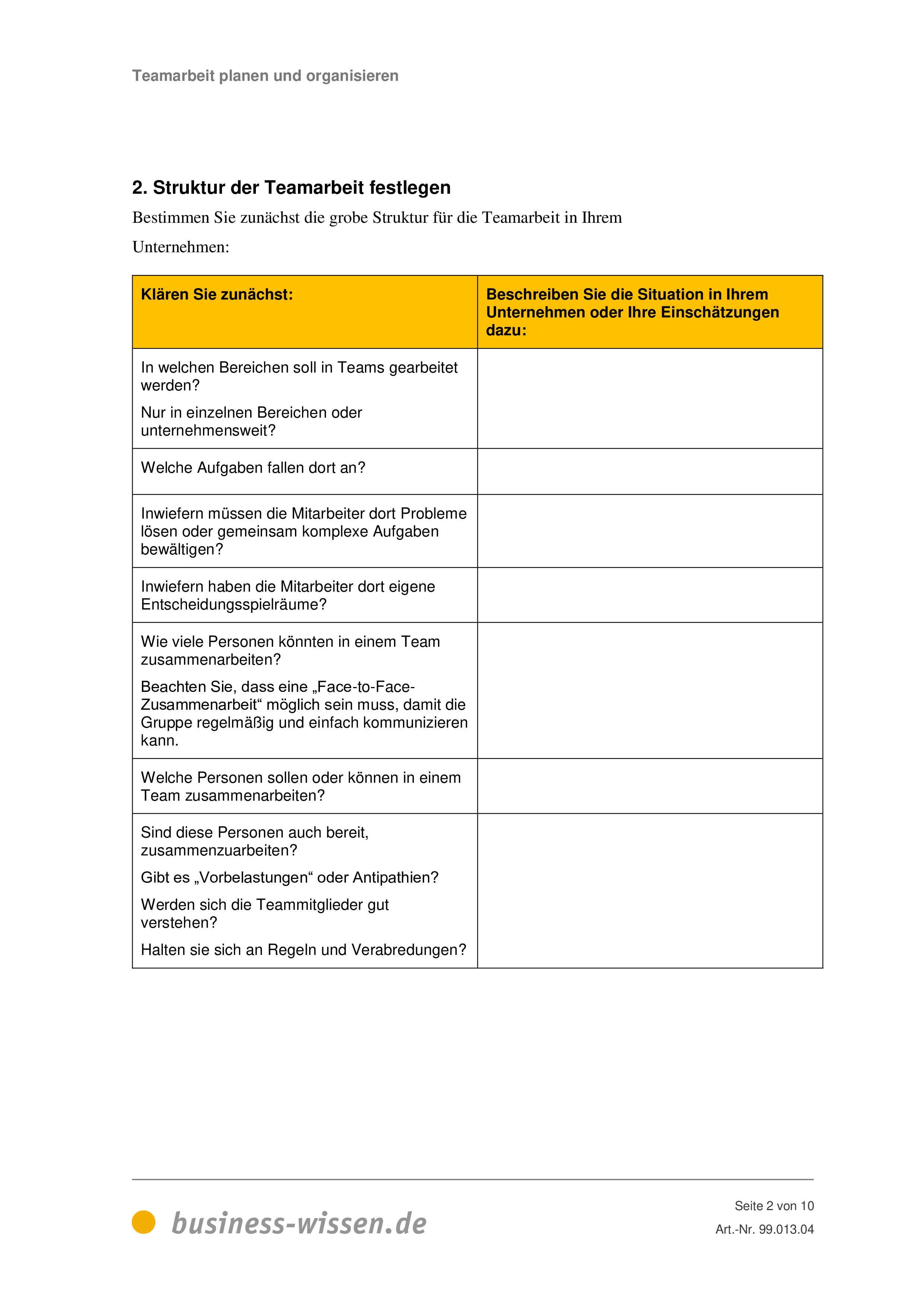 Teamarbeit Management Handbuch Business Wissen De