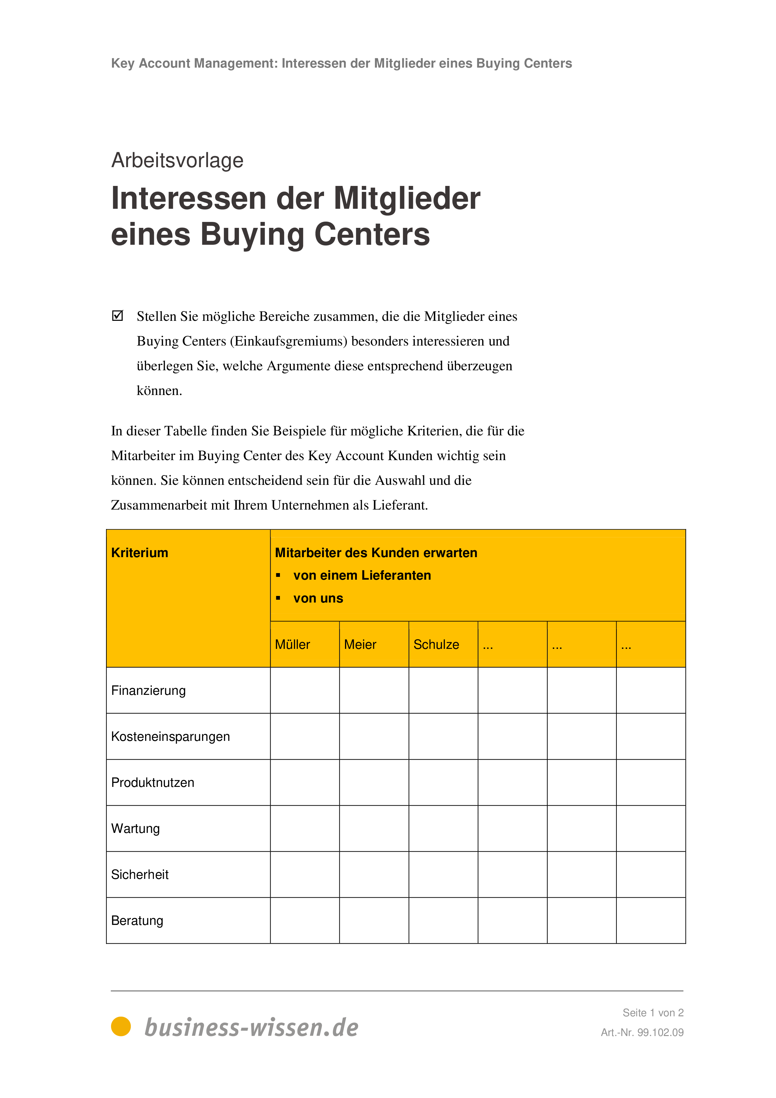 Key Account Management – Management-Handbuch – business-wissen.de