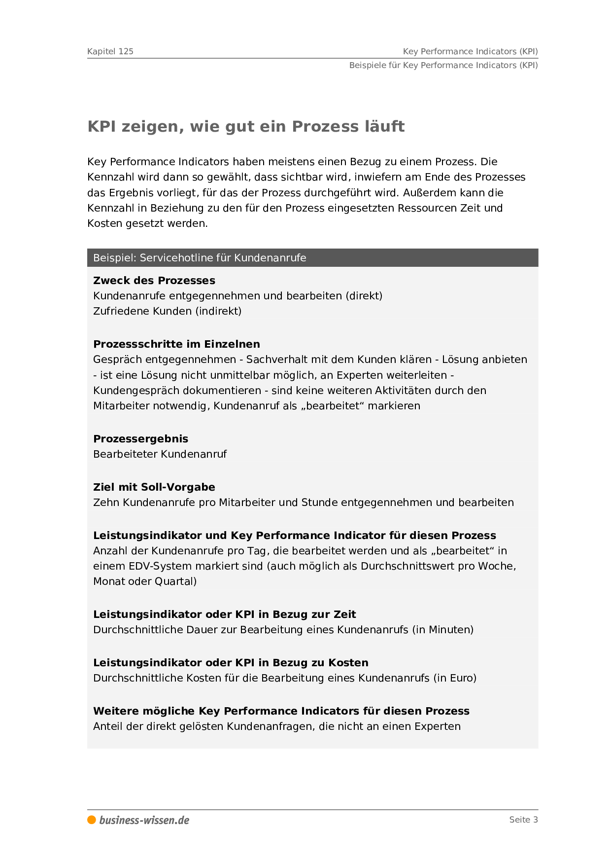 Key Performance Indicators (KPI) – Management-Handbuch – business-wissen.de