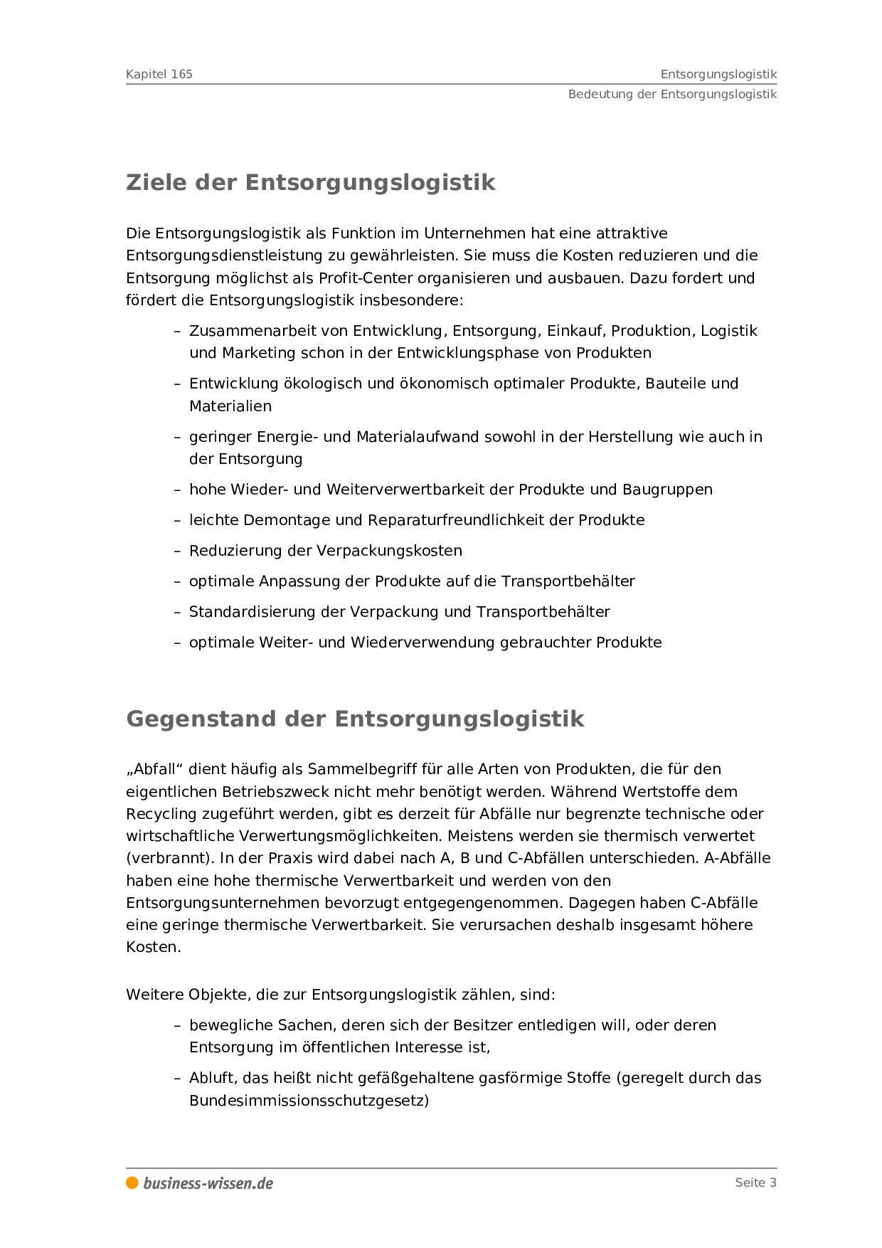 Entsorgungslogistik – Management-Handbuch – business-wissen.de