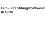 Lern- und Bildungsmethoden der Personalentwicklung