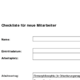 Checkliste: Neue Mitarbeiter