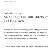 Vorbereitung auf das Job-Interview auf Englisch
