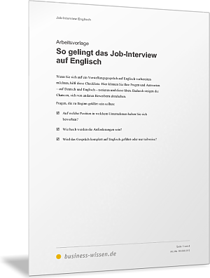 Vorbereitung auf das Job-Interview auf Englisch