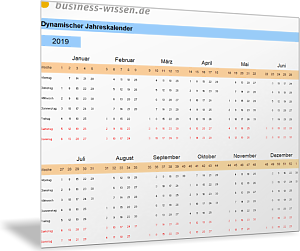 Vorteilspaket: Jahresplaner - Urlaubsplaner - Arbeitszeitplaner im Excel-Format