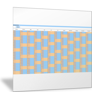 Jahreskalender 2019 als Excel-Vorlage