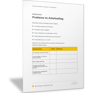 Selbstcheck: Probleme im Arbeitsalltag