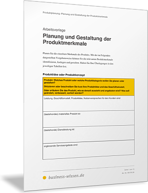 Planung und Gestaltung der Produktmerkmale