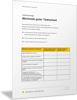 Merkmale guter Teamarbeit