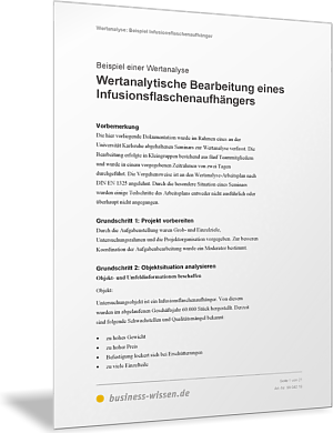 Beispiel einer Wertanalyse