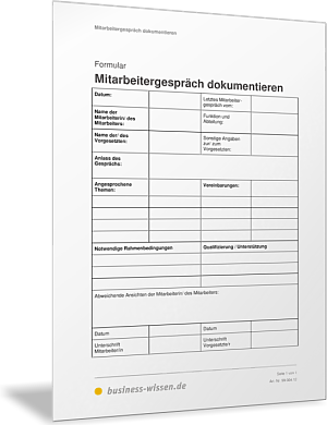 Mitarbeitergespräche dokumentieren