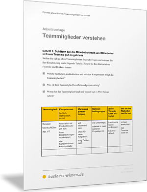 Teammitglieder verstehen und mit ihnen besser umgehen