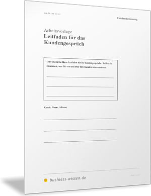 Leitfaden für das Kundengespräch