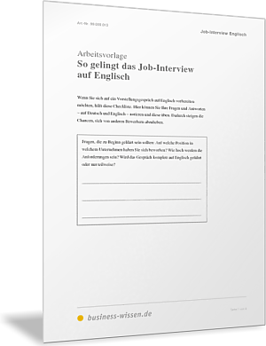 Vorbereitung auf das Job-Interview auf Englisch