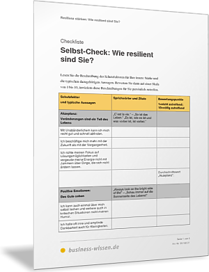 Resilienz-Selbst-Check - Wie resilient sind Sie?