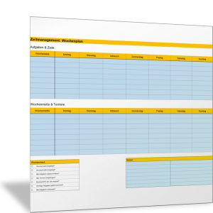 Wochenplanung mit Aufgaben, Terminen und Wochencheck