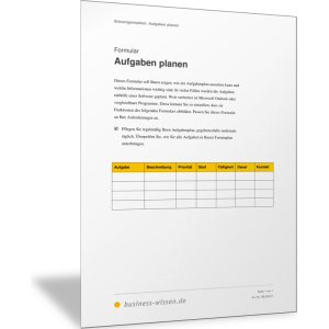 Aufgaben planen