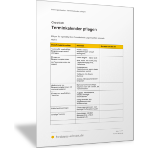 Terminkalender pflegen