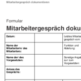 Mitarbeitergespräche dokumentieren
