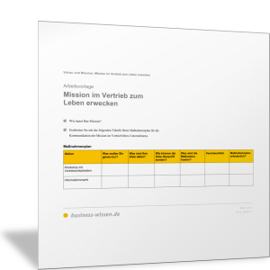 Mission im Vertrieb zum Leben erwecken