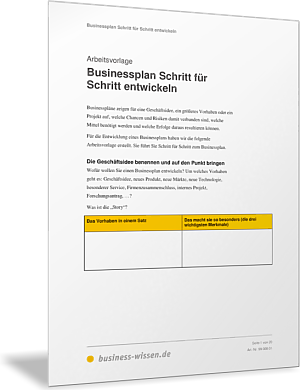 Businessplan Schritt für Schritt entwickeln