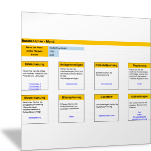Excel-Vorlage für Businessplan mit Planbilanz und Plan-GuV