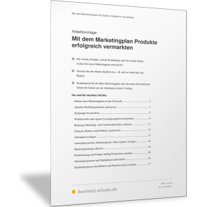 Mit dem Marketingplan Produkte erfolgreich vermarkten