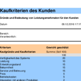 Kaufkriterien der Kunden und Bedeutung durch Paarvergleich ermitteln
