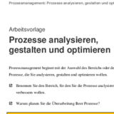 Prozesse analysieren, gestalten und optimieren