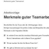 Merkmale guter Teamarbeit