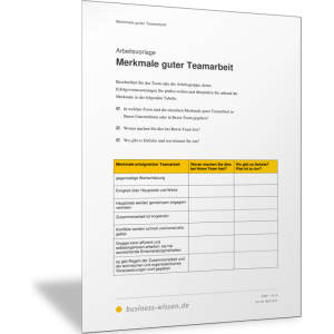 Vorlage: Teamarbeit bewerten