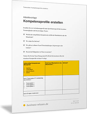 Kompetenzprofile für Teammitglieder erstellen
