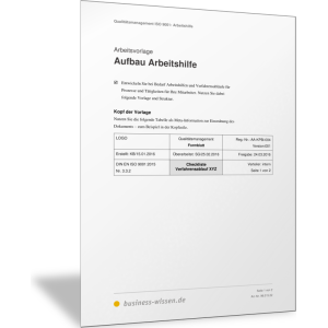 Aufbau einer Arbeitshilfe