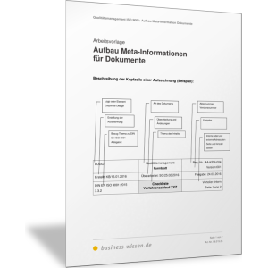 Inhalte und Aufbau von Meta-Informationen eines QM-Dokuments