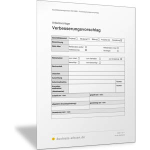 Verbesserungsmaßnahme vorschlagen