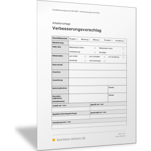Verbesserungsmaßnahme vorschlagen
