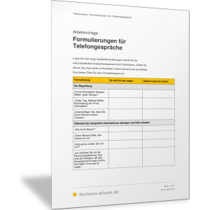 Formulierungen für Telefongespräche
