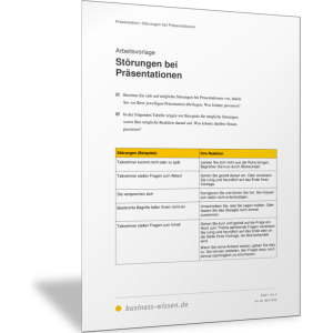 Störungen bei Präsentationen
