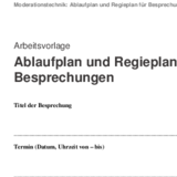 Ablauf von Meetings und Besprechungen planen