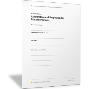Ablauf von Meetings und Besprechungen planen