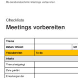 Übersicht: Alle To-dos für die Vorbereitung eines Meetings