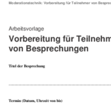 Sich als Teilnehmer auf Meetings und Besprechungen vorbereiten