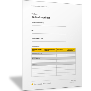 Teilnehmerliste für Meetings