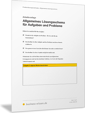 Allgemeines Lösungsschema für Aufgaben und Probleme
